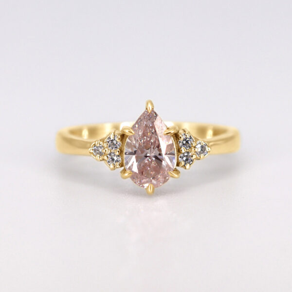 pink pear shape diamond